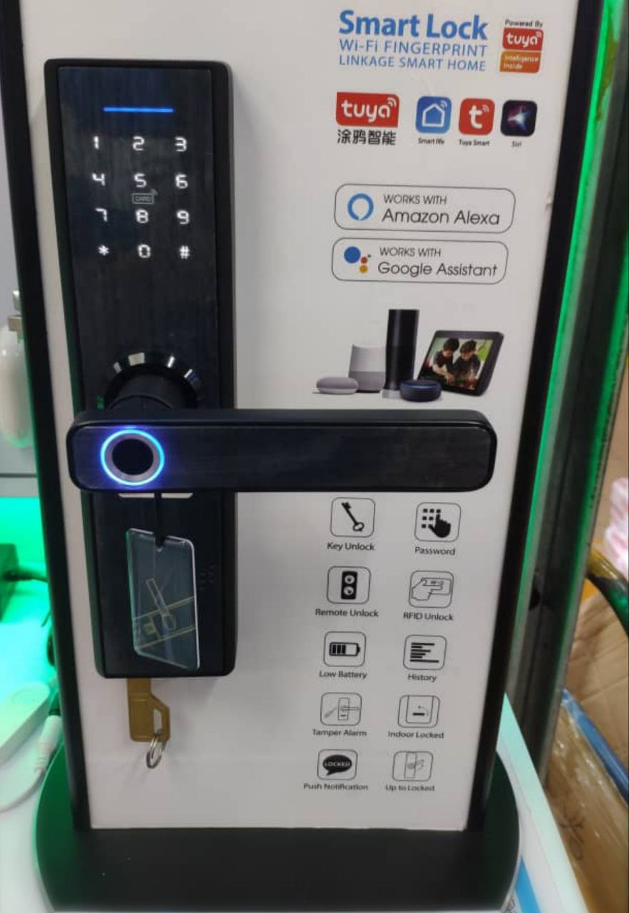Tuya Wifi Smart Door Fingerprint/ Card/Password/Key Unlock