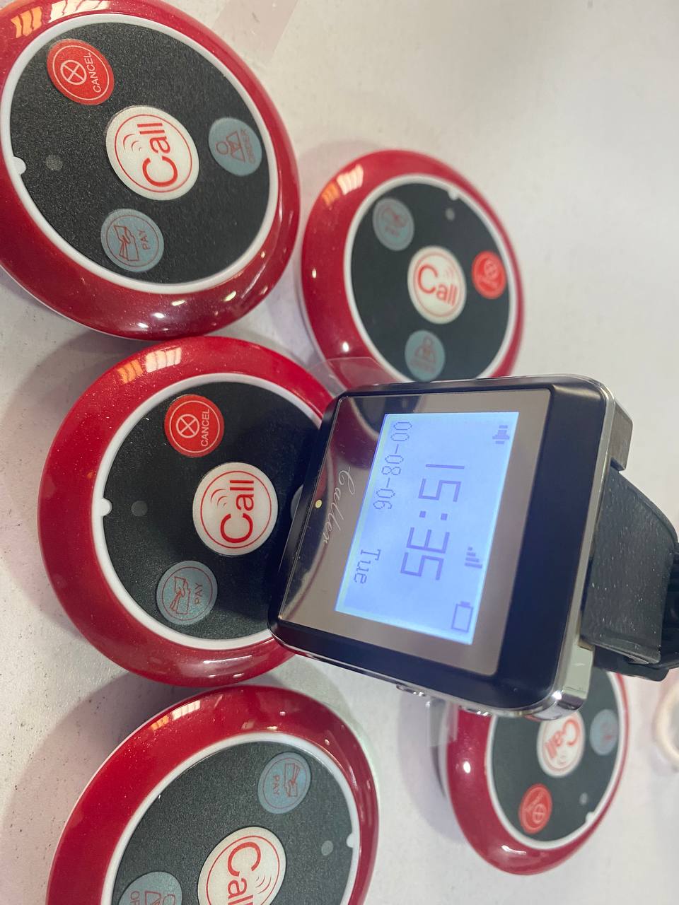 Wireless restaurant calling system.