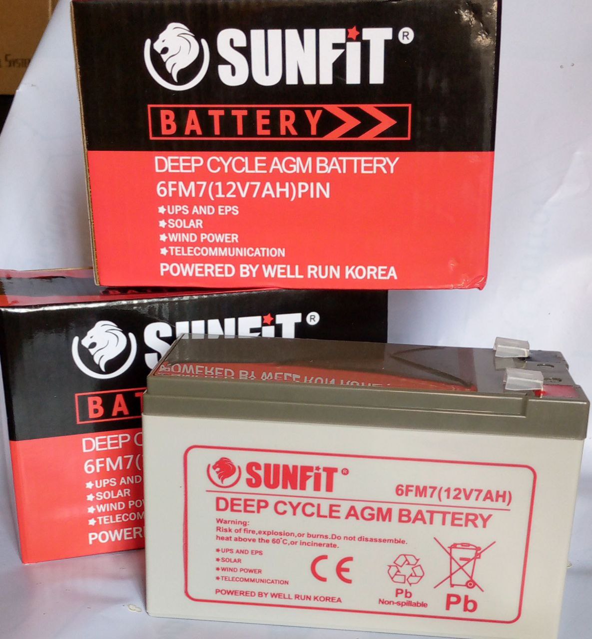 Sunfit 7ah/12v, Battery