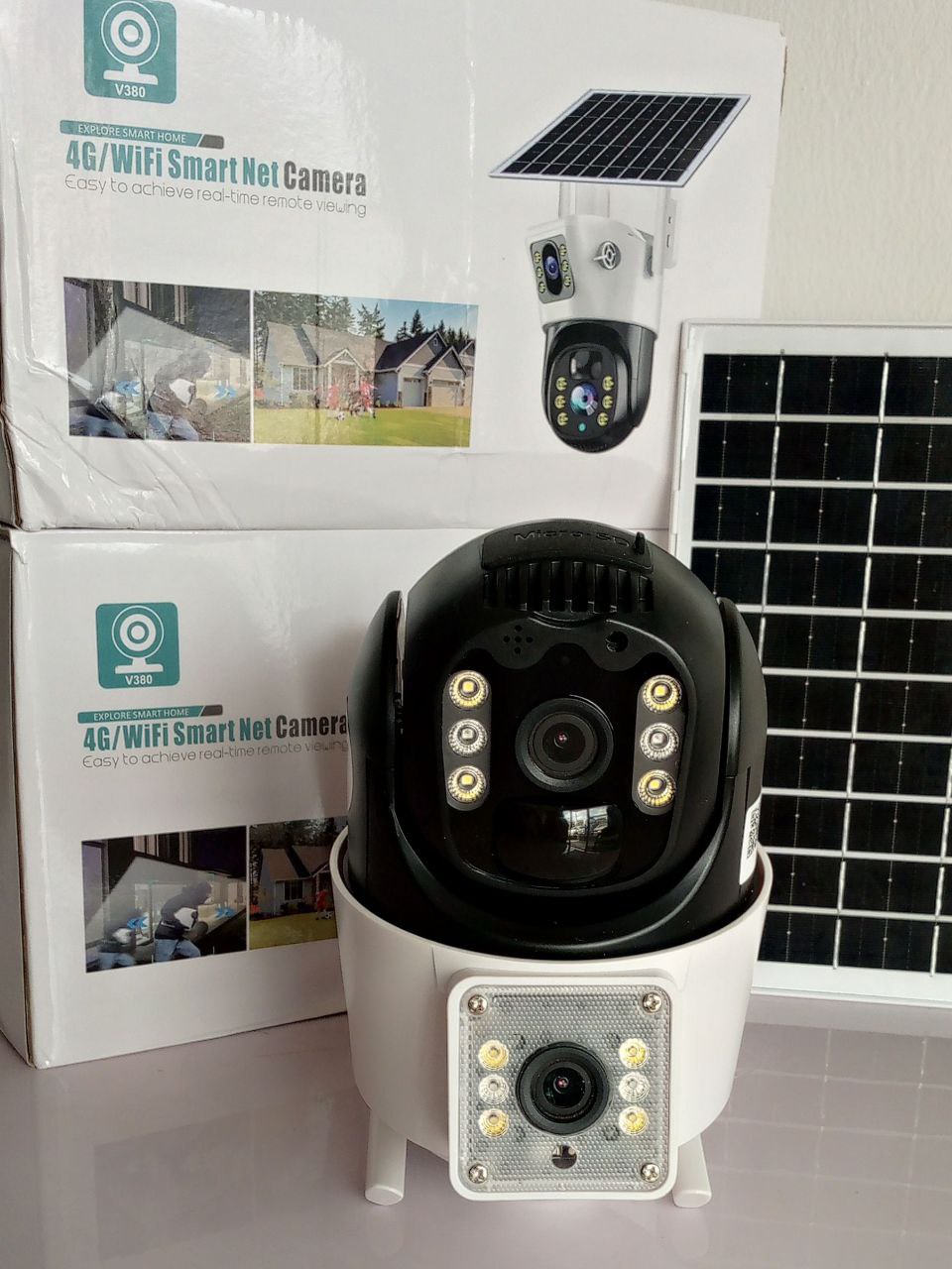 4G V380PRO SMART SOLAR PTZ DAUL LENS CAMERA